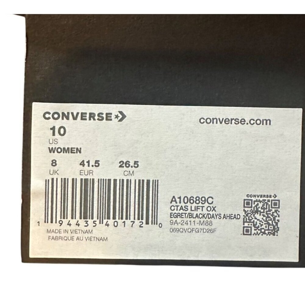 ✨Converse Chuck Taylor Lift Platform Polka Dots 10 Womens Shoes Sneakers A10689C - Picture 8 of 11